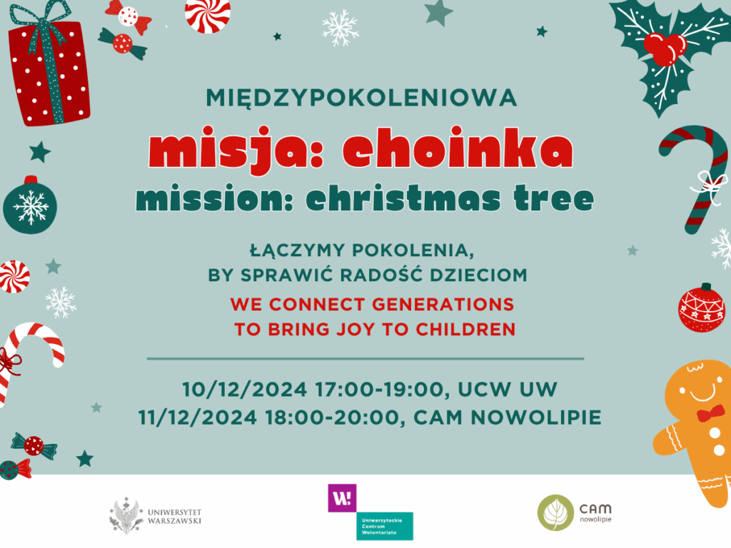 Graphic promoting "Mission: Christmas Tree". All information from the graphic is included in the text.